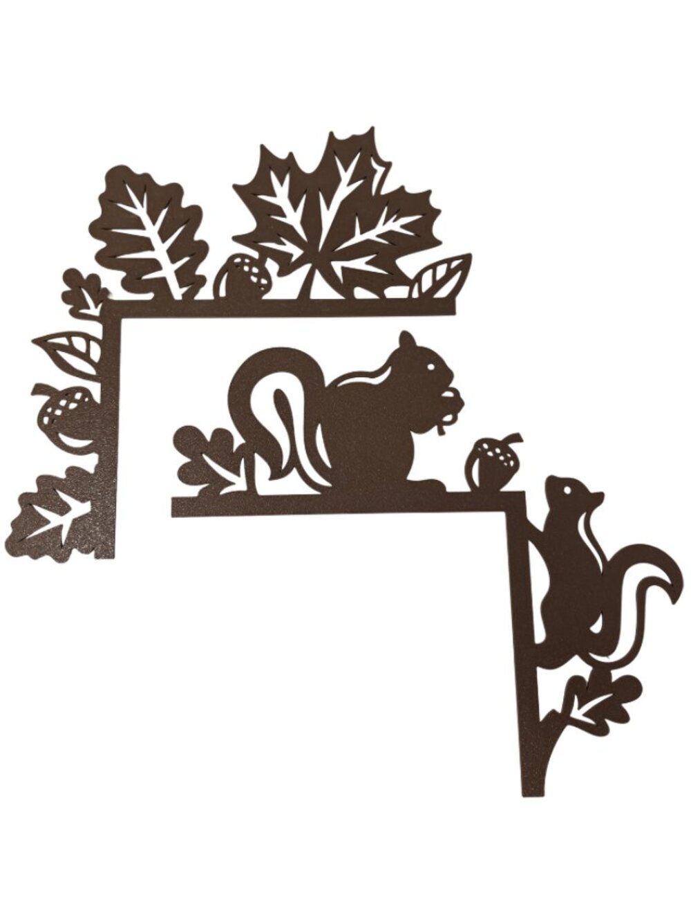 New 3D Printed 9" Squirrels Acorns Fall Leaves 2 Door Corners Thanksgiving Decor